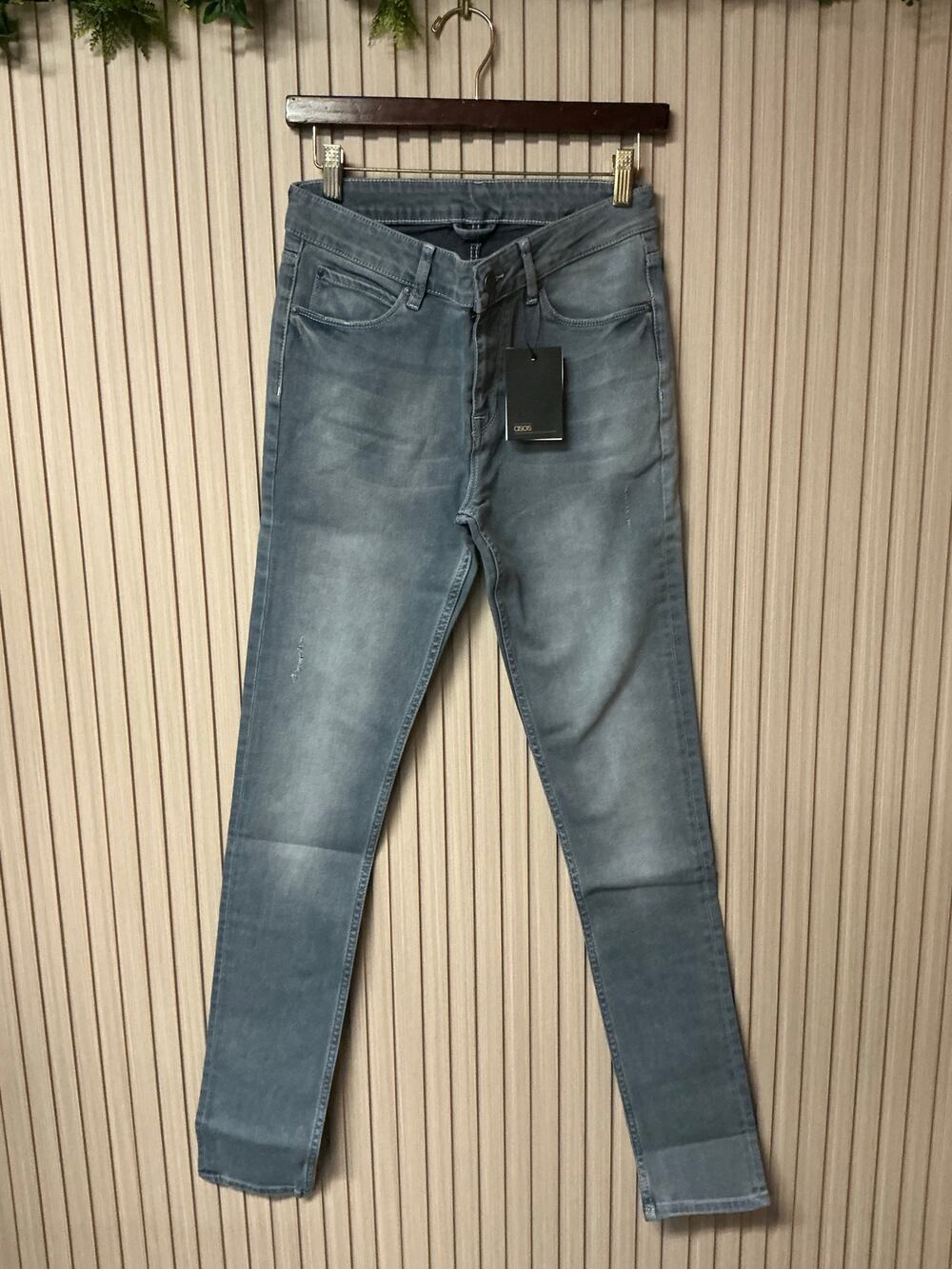 ASOS DESIGN Light Wash Gray Skinny Jeans W30 L36